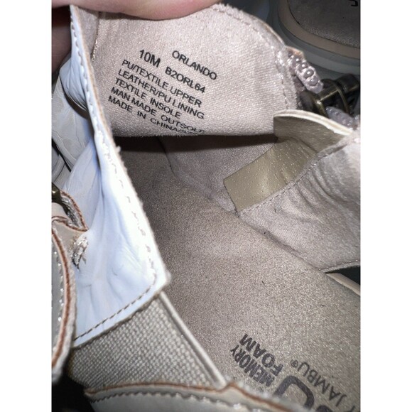 Jambu Orlando Wedge Sandal Shoes Womens Size 10 Beige Comfort Casual - Picture 8 of 12